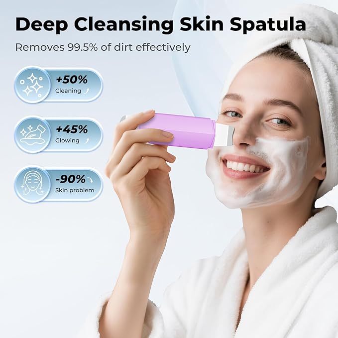 Blackhead Remover Tool Face Scrubber: PETYDOOT Double-Headed Face Spatula Skin - Image 2
