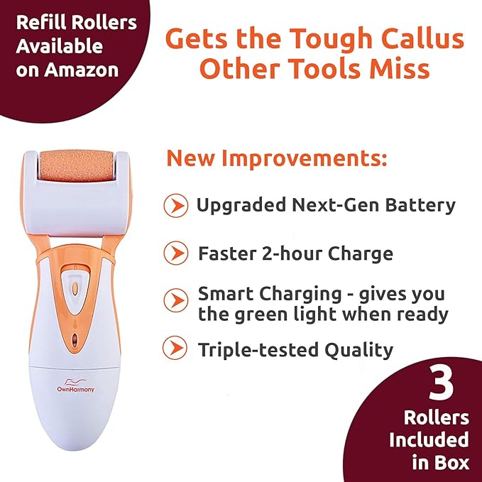 Rechargeable Callus Remover for Feet: Professional Electric Feet Sander for - Image 7