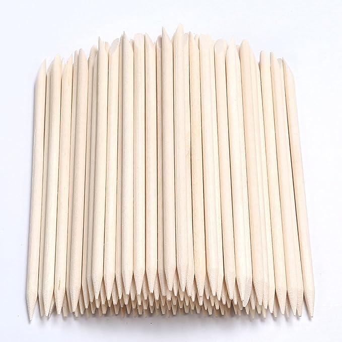 600Pcs Orange Wood Sticks for Nails, HOOMBOOM Double Sided Cuticle Pusher - Image 3