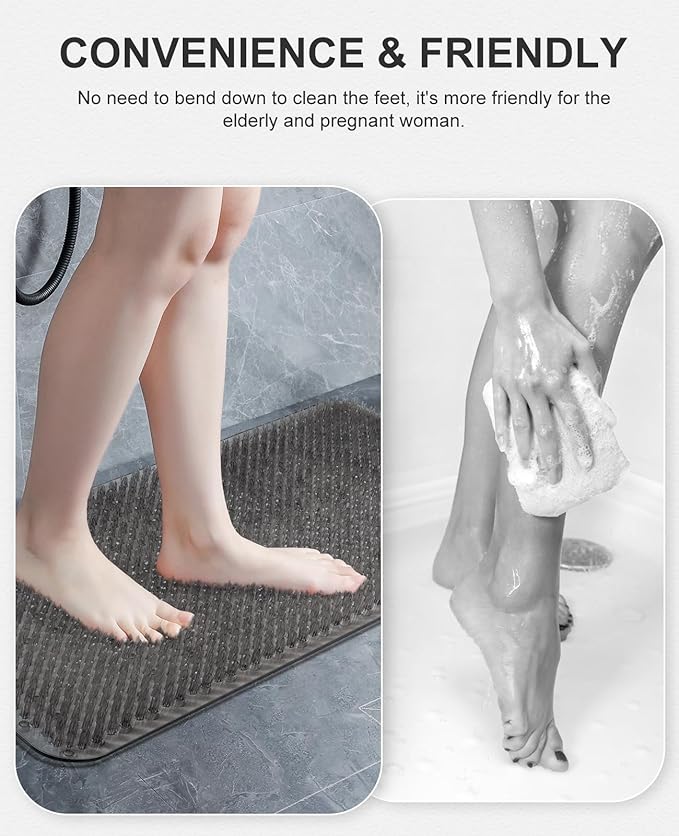 OTHWAY Non Slip Grassy Bathtub Mat : 25.6X13.4 inches Sturdy But Soft Bath - Image 6