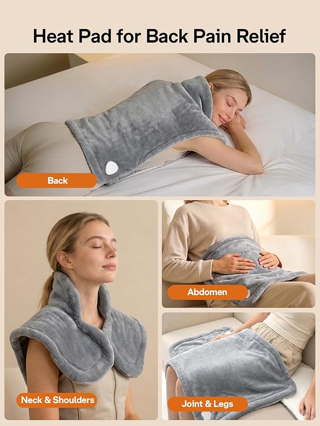 ALLJOY Heating Pad for Back Pain Relief, Mothers Day Gifts for Mom, Neck - Image 6