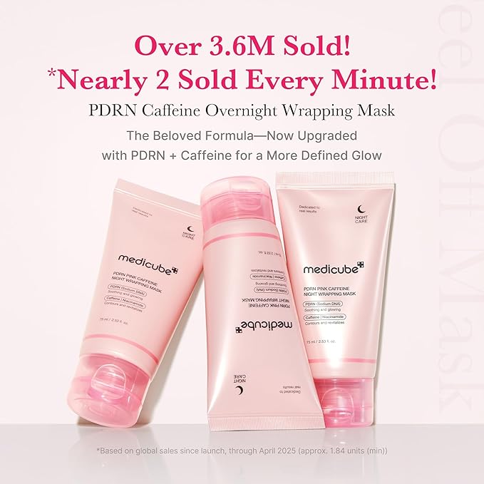 medicube Wrapping Mask PDRN Caffeine Overnight Peel Off Facial Mask | Firming - Image 2