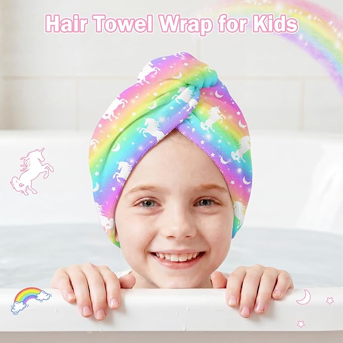 Microfiber Hair Towel Wrap for Kids Hair Drying Towel Wrap - Image 5