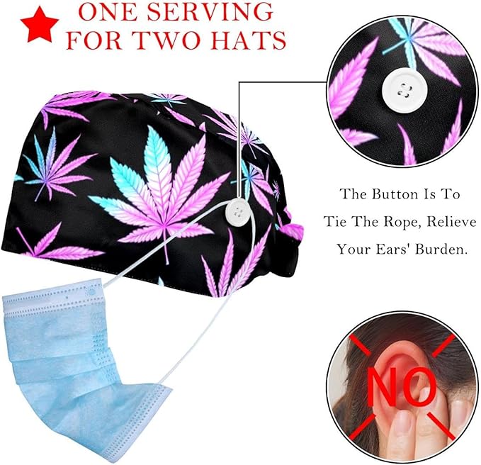 Women's Working Caps with Scrunchies Tarot Pattern Background Lace-Up Hat - Image 2