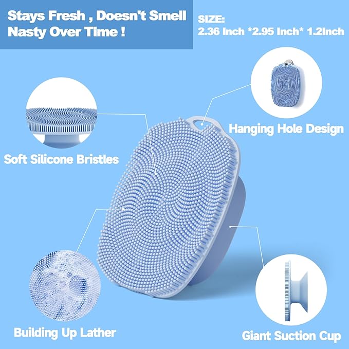 2 PCS Face Scrubber, Soft Silicone Face Exfoliator - Image 6