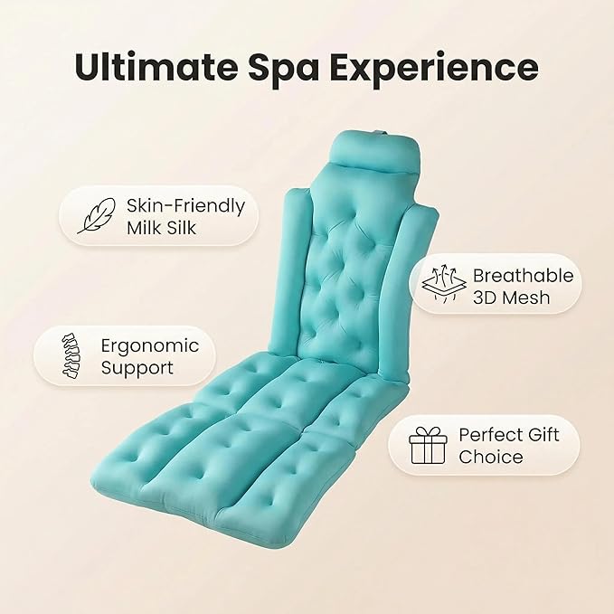 Full Body Bath Pillow for Bathtub, Thick & Luxury Bathtub Cushion - Image 3