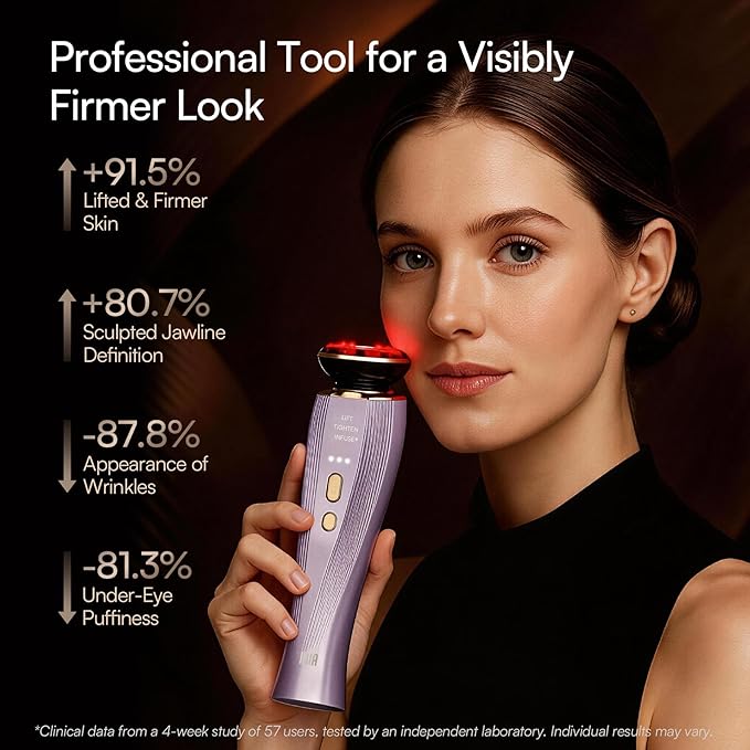 INIA Flare 3-in-1 Microcurrent Facial Device Red Light Therapy - Image 4