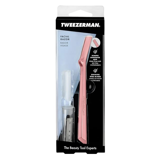 Tweezerman Exclusive Tea Rose Facial Razor - Image 8