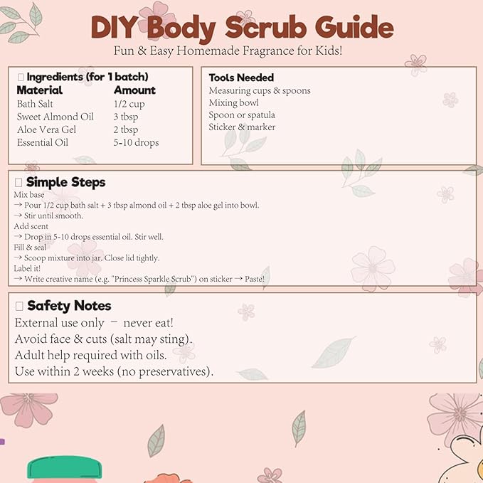 Body Scrub Making Kit- Make Your Own Salt Body Scrub set - Image 6