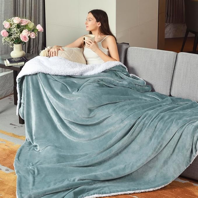 KAWAHOME Sherpa Fleece Queen Size Blanket - Image 7
