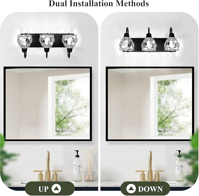 3-Light Bathroom Light Fixtures, Bathroom Wall Lamp - Image 4