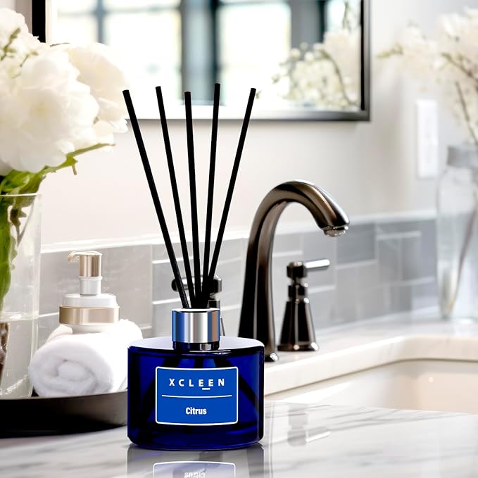 Xcleen Reed Diffusers for Bathroom, 6.7 oz Citrus Scented Oil Diffuser - Image 5