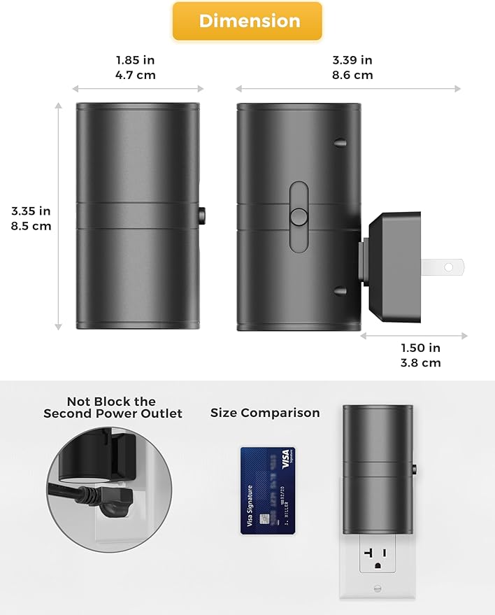 L LOHAS LED Night Light Plug in, Modern Night Lights Plug into Wall, Dusk to - Image 4