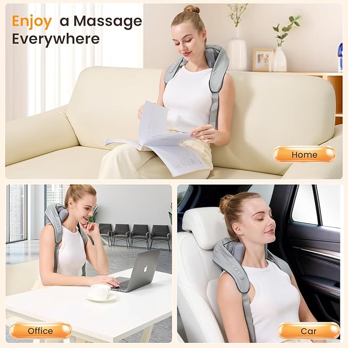 4D Wireless Deep Tissue Kneading Neck Massager - Image 8