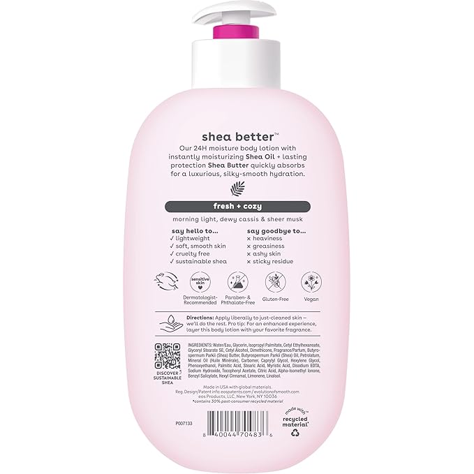 eos Shea Better Body Lotion, Fresh & Cozy, 24-Hour Moisture Skin Care, - Image 11