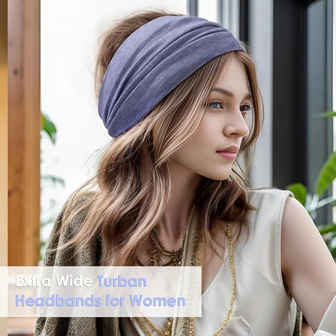 HAUHC Extra Wide Headbands for Women, Boho Headbands for Women's Hair - Image 3