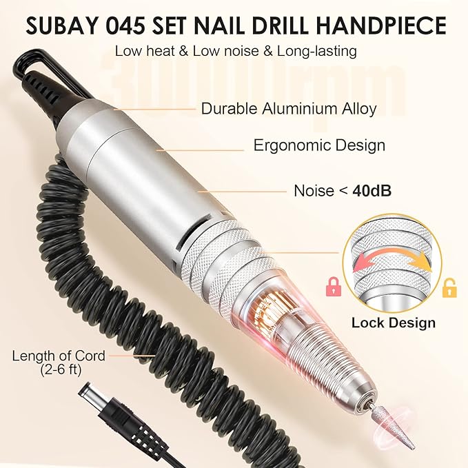Subay 30, 000rpm Efile Nail Drill, Electric Nail File - Image 3