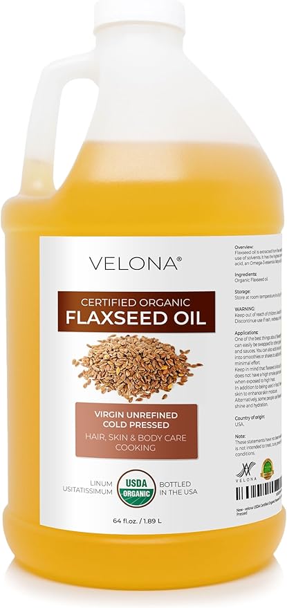 velona USDA Certified Organic Flaxseed Oil by VELONA