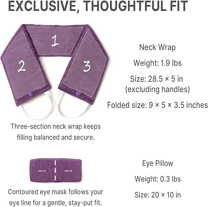 Microwave Heating Pad for Neck – Microwavable Neck Wrap & Eye Mask Set for Neck - Image 5