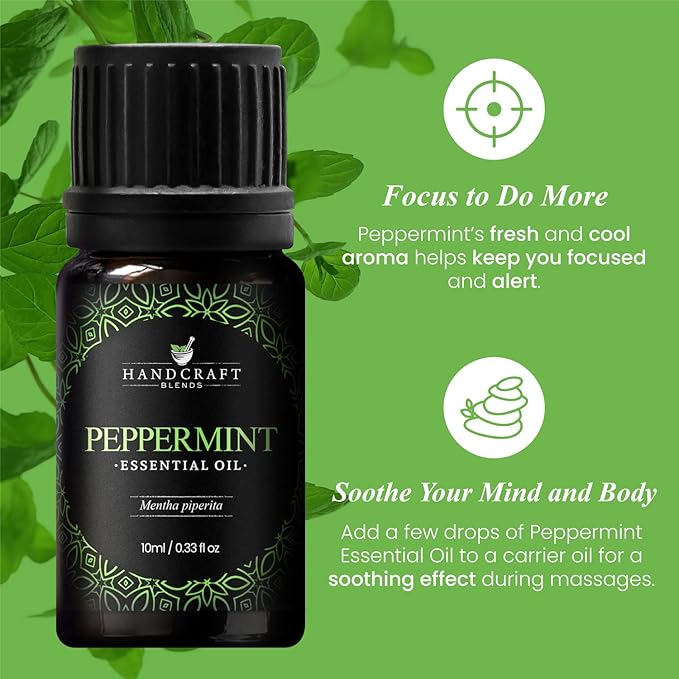 Handcraft Blends Peppermint Essential Oil – 0.33 Fl Oz – 100% Pure and Natural - Image 5