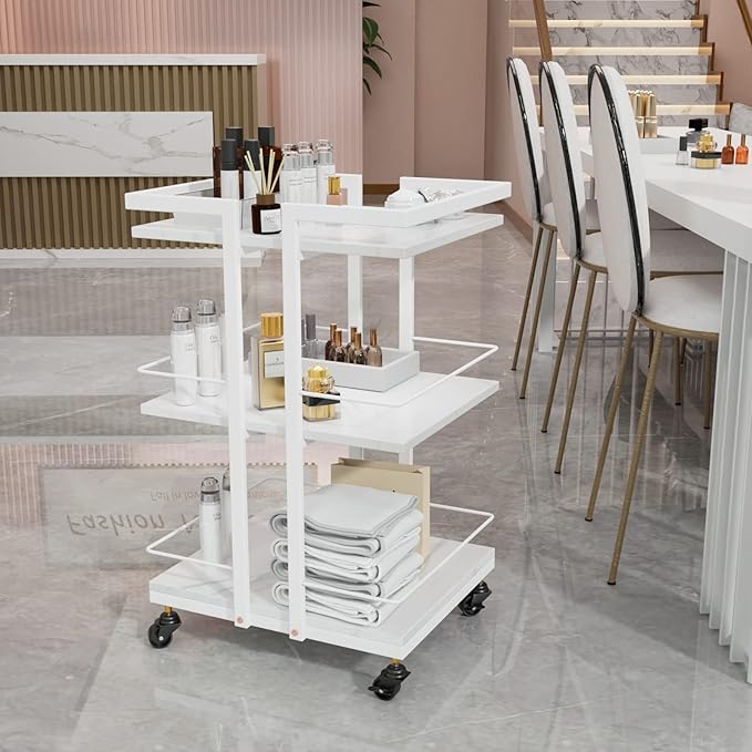Esthetician Cart with Wheels Utility Salon Rolling Trolley, Tattoo Manicure - Image 2