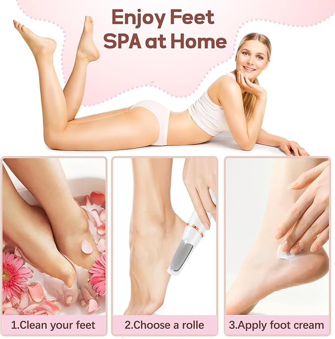 ZABOUL Electric Foot Callus Remover Rechargeable Portable Electric Foot File - Image 5