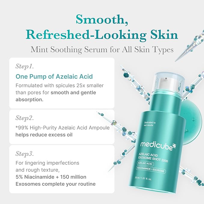 medicube Exosome Shot Azelaic Acid 2, 000 PPM Spicule Facial Serum | Calm - Image 3
