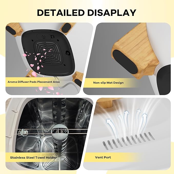 GarveeLife 20L Towel Warmer Bucket 20L, Portable Hot Air Towel Dryer & Freshener - Image 6
