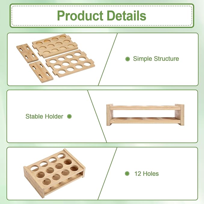 12 Slots Essential Oils Holder Essential Oil Bottle Storage Rack - Image 6