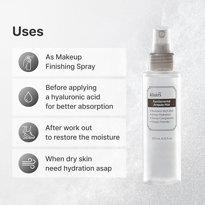 DearKlairs Fundamental Ampoule Mist, 75% Green Tea, Korean Face Toner Spray - Image 4