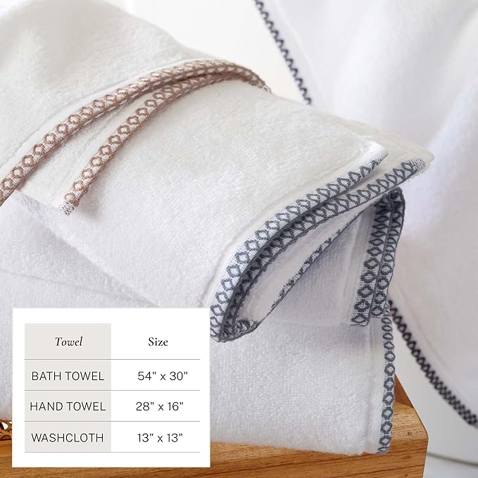 Great Bay Home Black/White Bath Towel Set - Image 6