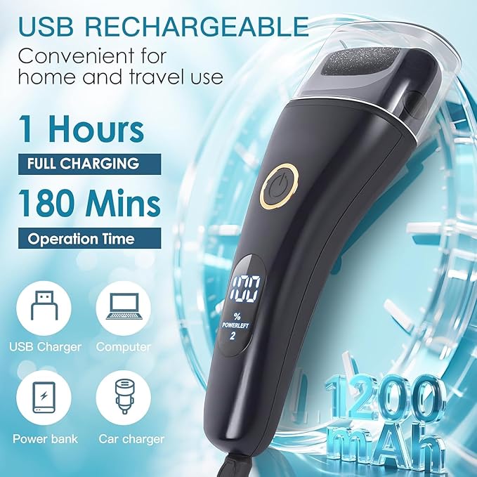 2 Pack Electric Foot File Callus Remover - Image 4