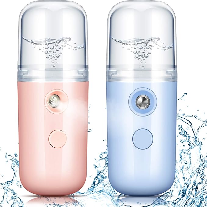 Honoson 2 Pack Nano Facial Mister Spray Bottle Handheld Humidifier Portable by Honoson