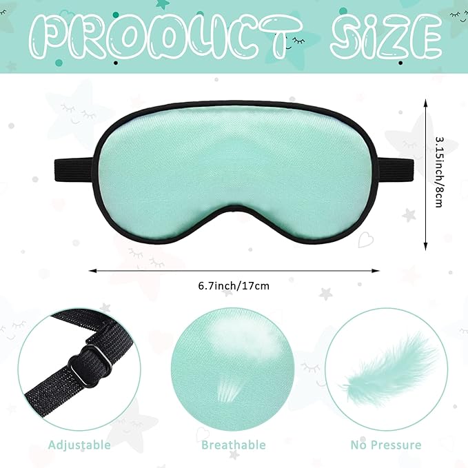 Sintege 4 Pcs Silk Eye Mask for Sleeping Kids Soft Eye Cover - Image 2