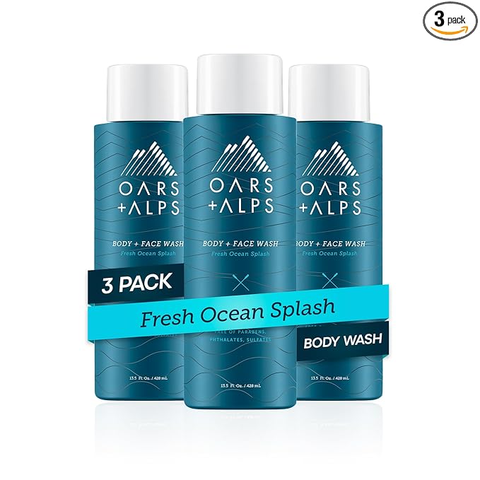 Oars + Alps Men's Moisturizing Face & Body Wash, Body Wash by OarsAlps