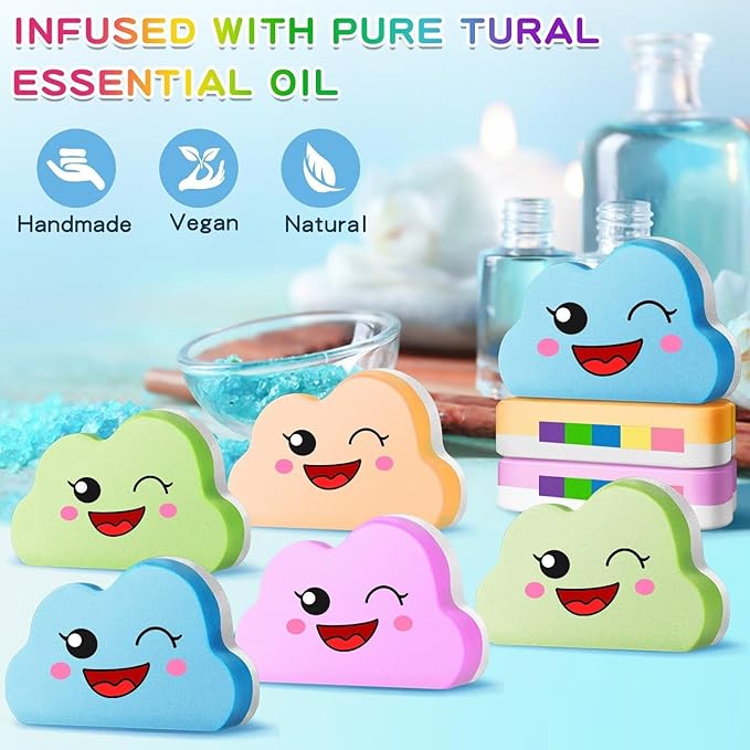 Rainbow Bath Bombs for Kids, Handmade 8 Pcs Kid Bath Bombs Gift Set, Easter - Image 3