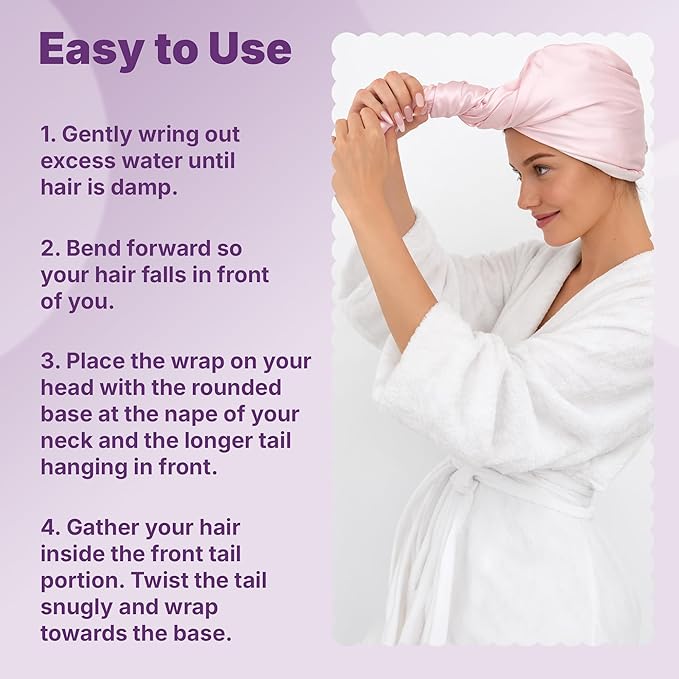 Goody Reversible Satin & Microfiber Turban, Day to Night Styling, Dual-Sided - Image 6