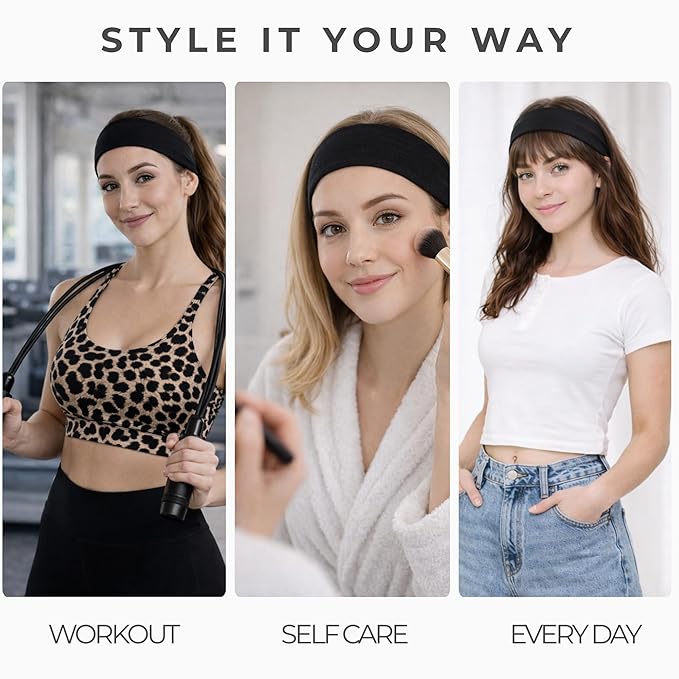 Styla Hair Headbands for Women Stretch Fashion Head Bands 10 Pack Non-Slip Head - Image 4