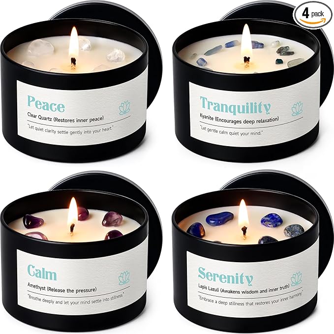 AOOVOO Crystal Calm Candles Set by AOOVOO