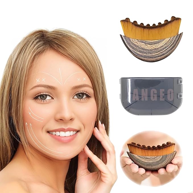 ANGEO Lymphatic Contour Face Brush – Soft Bristle Lymphatic Drainage Massager - Image 5