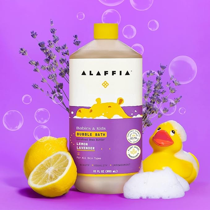 Alaffia Babies & Kids Bubble Bath, Lemon Lavender, Pump Included – Gentle - Image 7