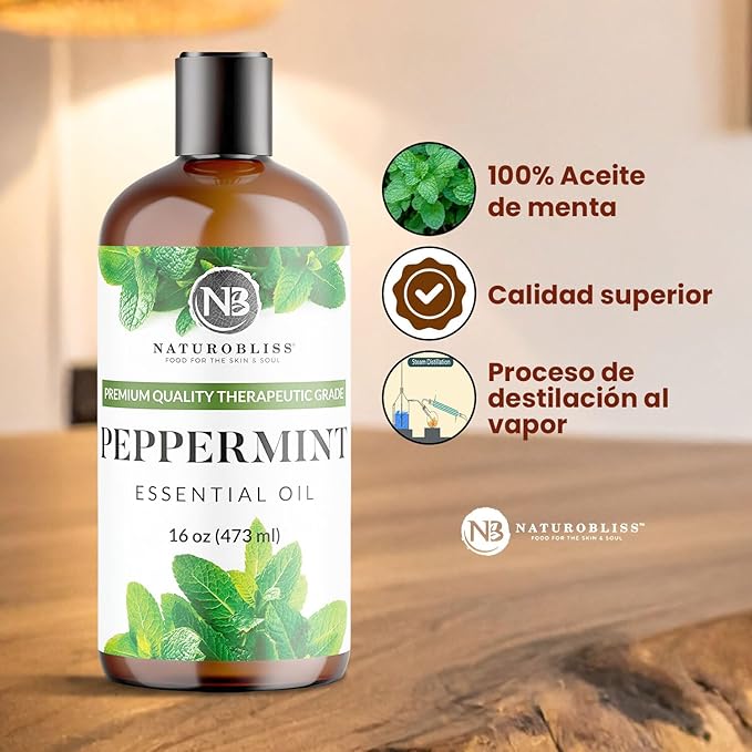 NaturoBliss Peppermint Essential Oil, 100% Pure and Natural Therapeutic Grade - Image 9