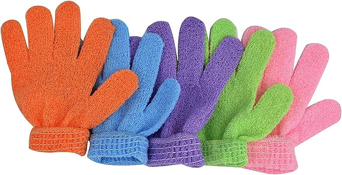 Exfoliating Gloves 10PCS Bath Gloves 5 Pairs, Natural Mitts Gloves - Image 8
