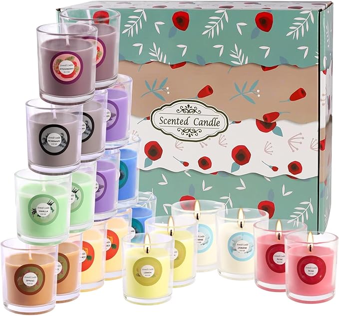 WPONSZU 40pack Scented Candles Gift, Natural Soy Wax Jar Candles, Small - Image 4