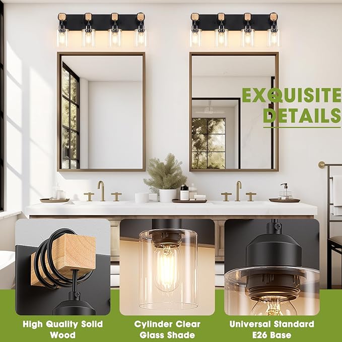 Licperron 4-Lights Farmhouse Vanity Lights - Image 3