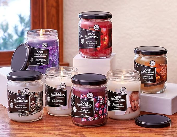 Baby Powder Odor Eliminating Highly Fragranced Candle - Image 8