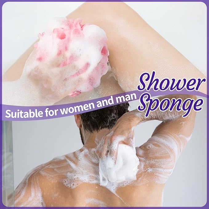 Umigy 60 Pcs Bath Sponge Shower 40g Loofahs Bulk Bath Luffas Exfoliating Body - Image 2