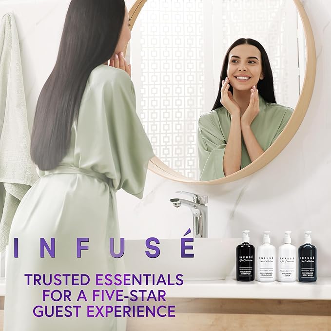 1-Shoppe Infuse Lavender Mint Spa Collection Amenities Set | 10.14 oz Pumps | - Image 7