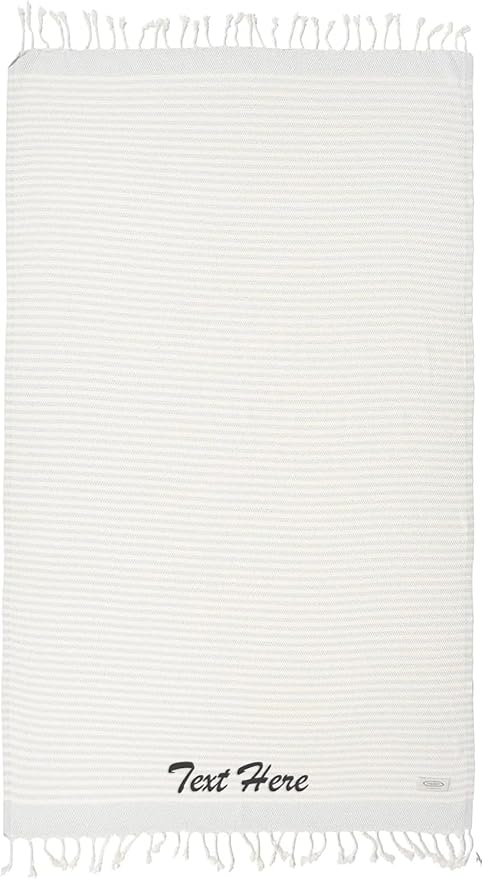 Personalized Embroidered Beach Towel | Throw Blanket, Easy Carry Sand Free by LA%60HAMMAMFINELIVING
