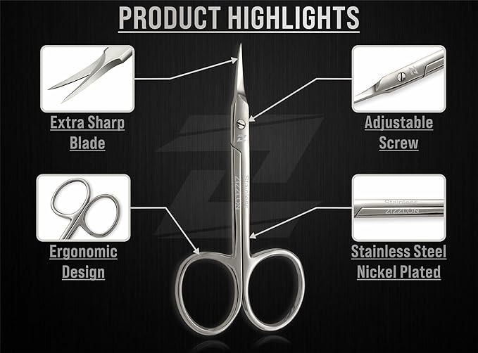 Professional Cuticle Scissors Extra Fine Curved - Image 5